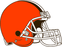 A bright orange football helmet with a white faceguard and no visible logos or markings.