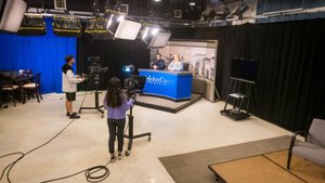 Broadcast Studio Students Cameras News Set