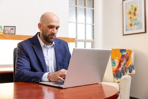 Man Using Laptop