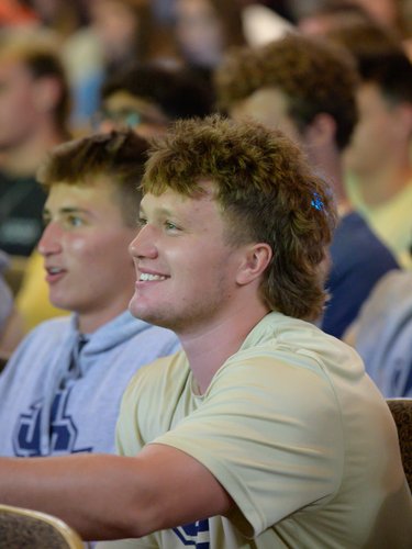 JCU campus life - a small group of students gathered together