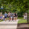 Campus Tour Group Walking Student Center Path