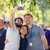 Students Family Selfie Under Tree Campus